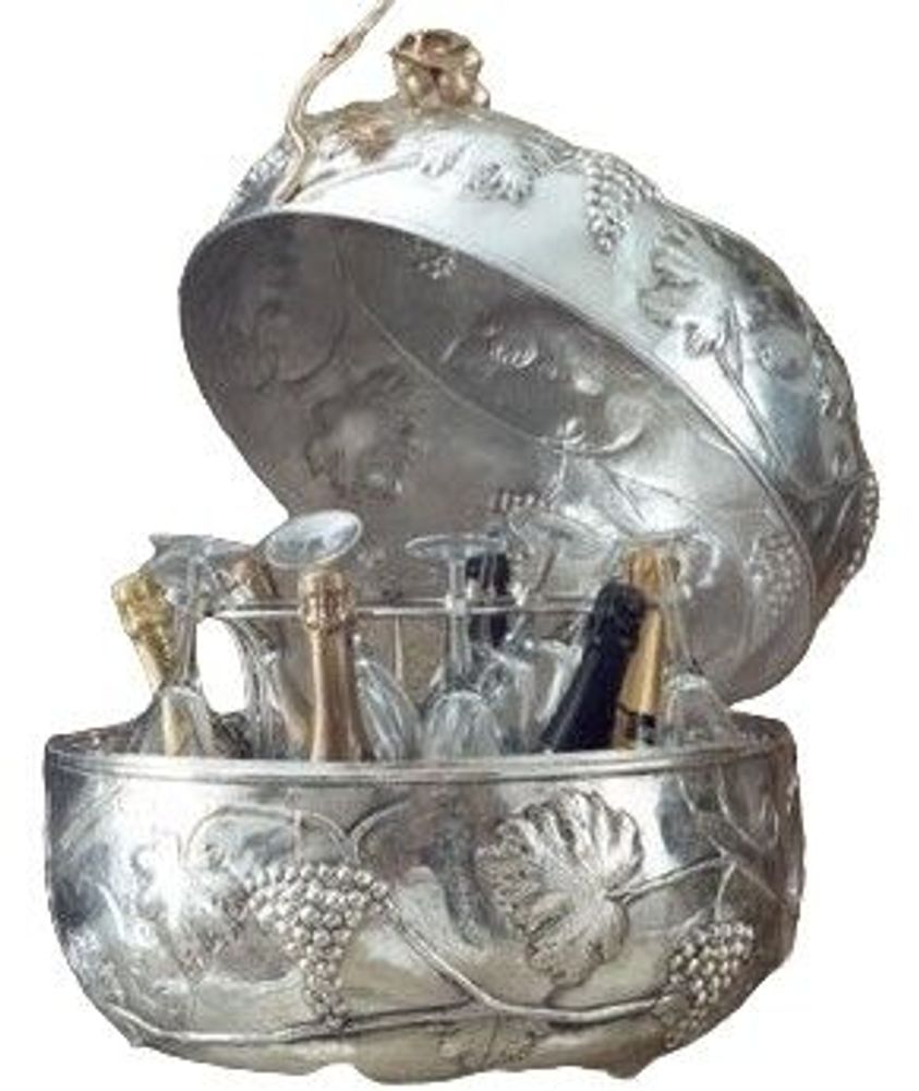 Bols - Seau à champagne 6 bouteilles et 12 flûtes - FRANCO LAPINI 1963