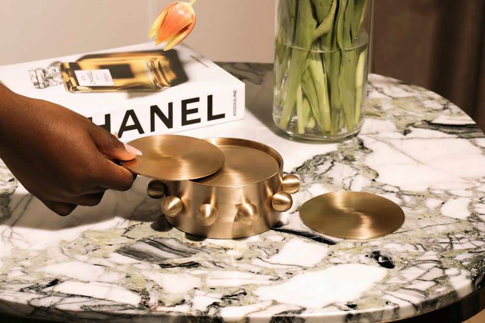 Objets design - Sous-verre Kaiba en laiton - IFSTHETIC
