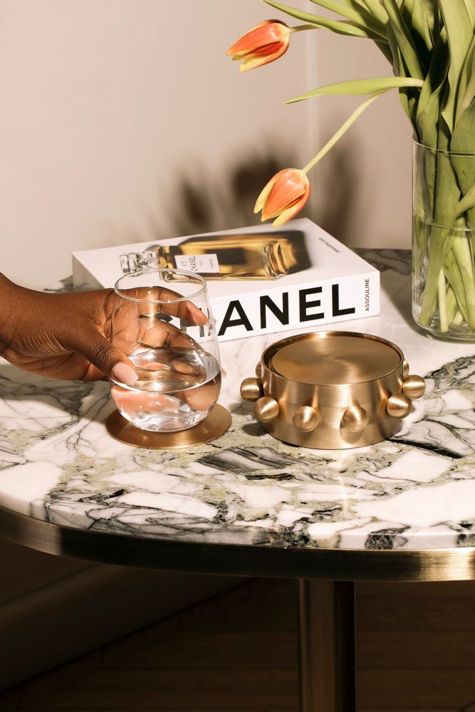Objets design - Sous-verre Kaiba en laiton - IFSTHETIC