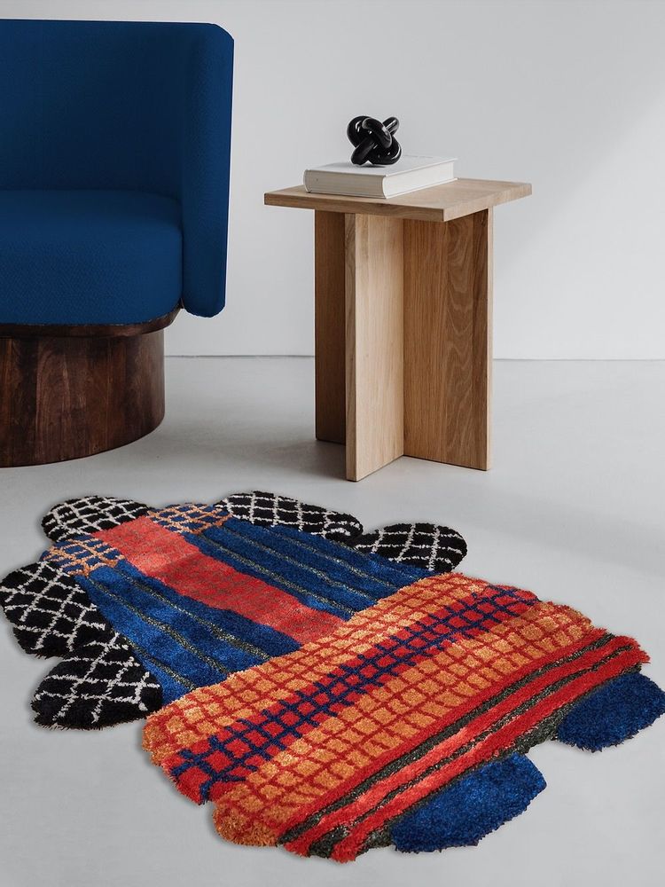 Objets déco enfant - Tapis Aztec - Rouge - COCONO