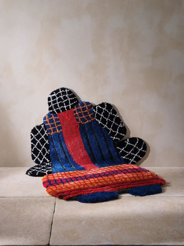 Objets déco enfant - Tapis Aztec - Rouge - COCONO