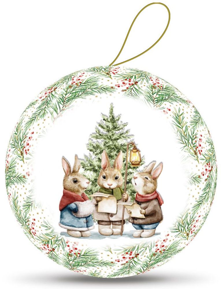 Christmas garlands and baubles - Cardboard Christmas Ornament 10 cm – 'Under the Mistletoe' - NESTLER GMBH FEINKARTONAGEN