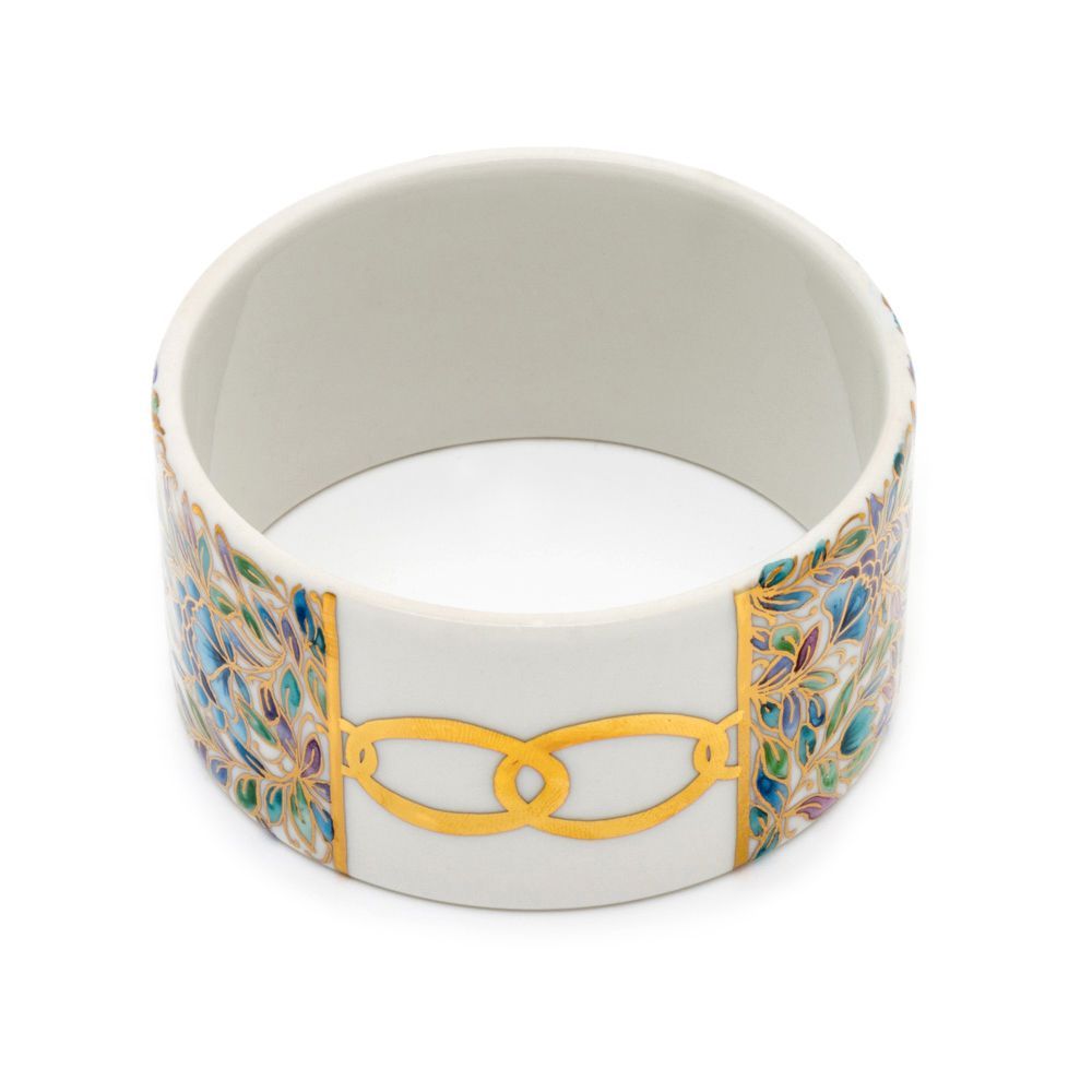 Jewelry - Porcelain Bangle "Spring is in the Air" - WAGNER ARTE