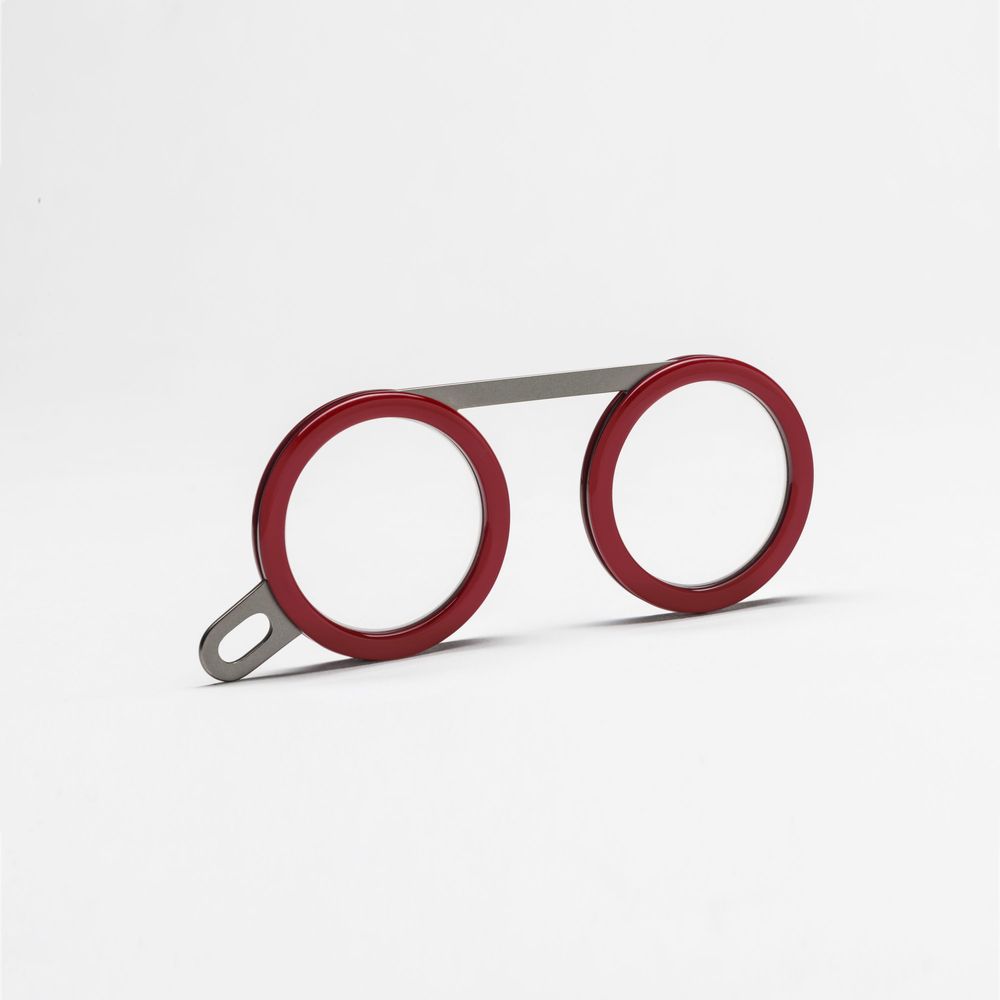 Glasses - Fassamano Burgundy Red / Satin Dark Gunmetal + Gift Box Deluxe - FASSAMANO