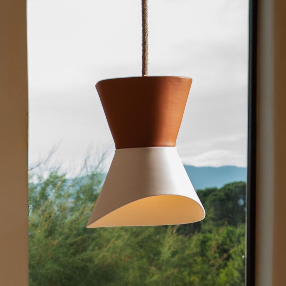 Hanging lights - VERSO (hanging lamp) - MONOCHROMIC CERAMIC