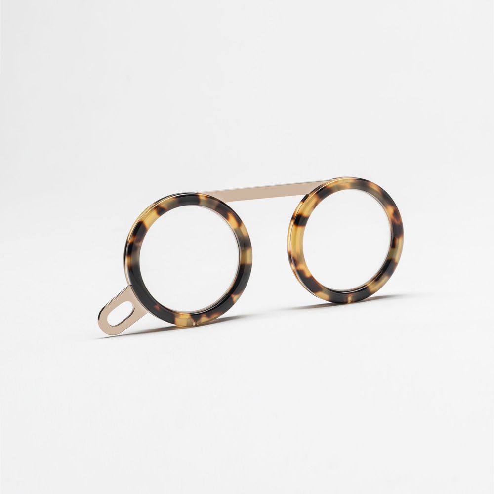 Glasses - Fassamano Light Brown Havana / Polished rose gold + Gift Box Deluxe - FASSAMANO