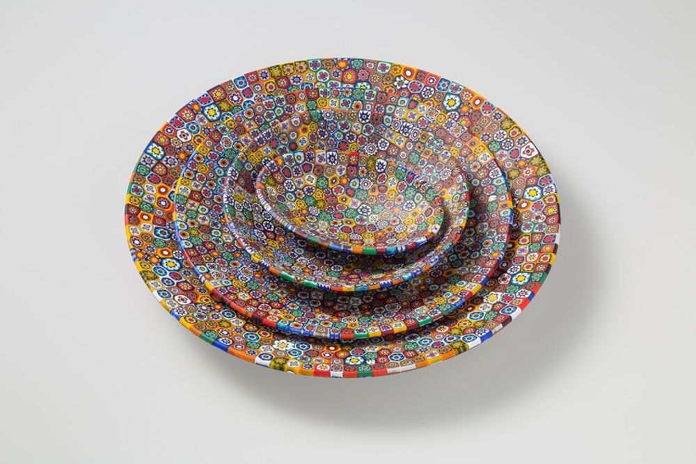 Decorative objects - Millefiori Murano glass plate - ERCOLE MORETTI
