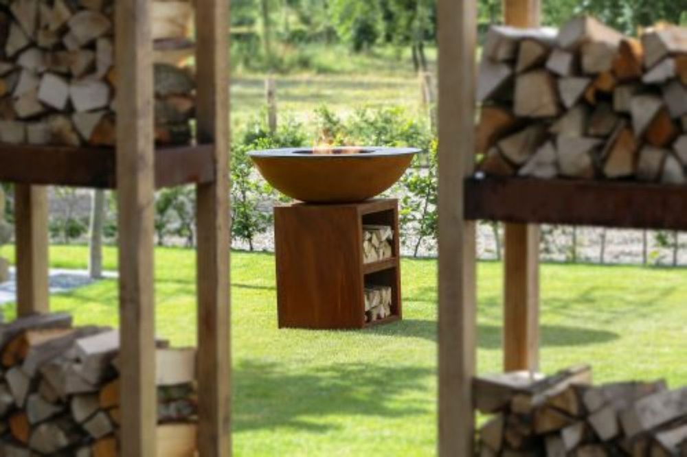 Barbecues - Brasero Quoco Piatto Large Corten - PLANET OUTDOOR