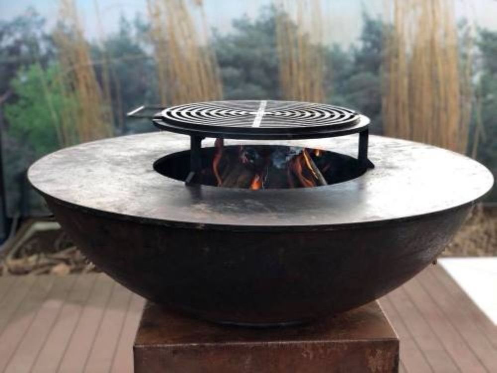 Barbecues - Brasero Quoco Piatto Large Corten - PLANET OUTDOOR