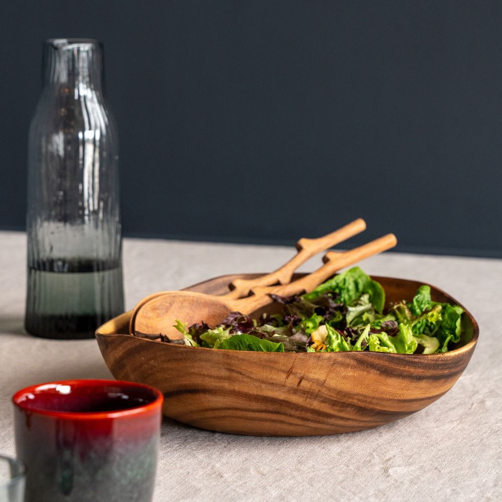 Platter and bowls - Flare acacia bowls - KINTA