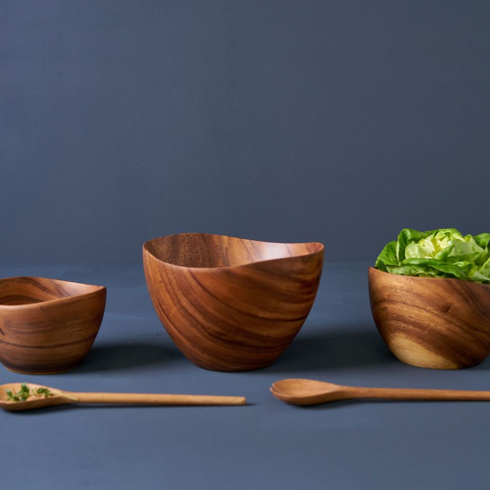 Platter and bowls - Flare acacia bowls - KINTA