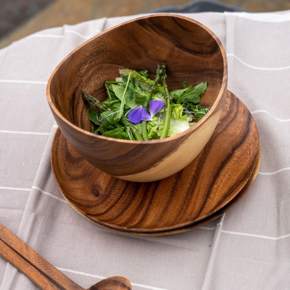 Platter and bowls - Flare acacia bowls - KINTA
