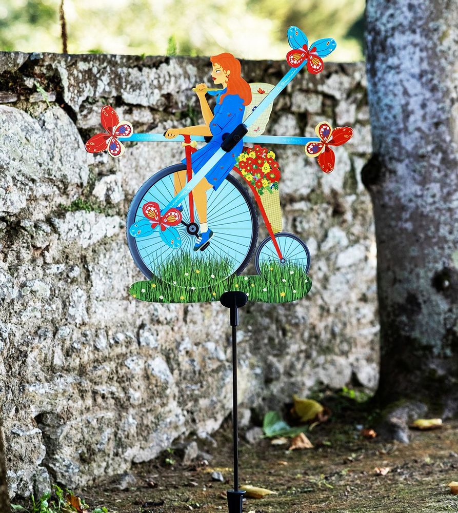 Outdoor decorative accessories - Gabi Cyclette weather vane - LES RITOURNAILES