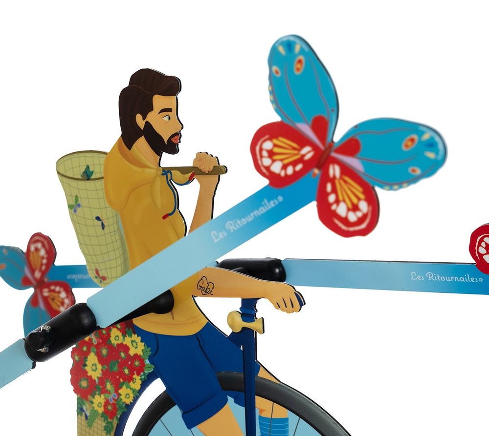 Outdoor decorative accessories - Gabi Cyclette weather vane - LES RITOURNAILES