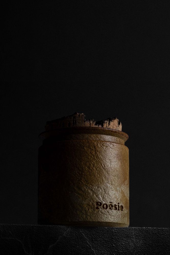 Candles - Signature candle\" Artefact\ " - WITH POESIE