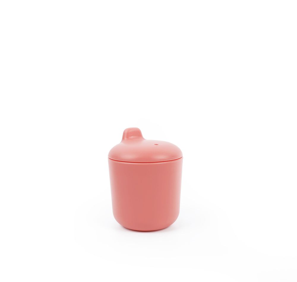 Children's mealtime - Silicone Sippy Cup - Coral - EKOBO