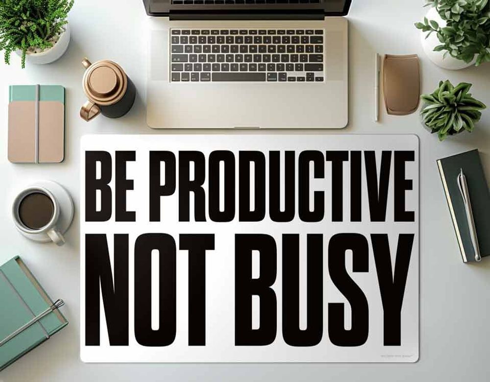 Papeterie bureau - Tapis de bureau Be productive not busy - MA CHÉRIE MON AMOUR