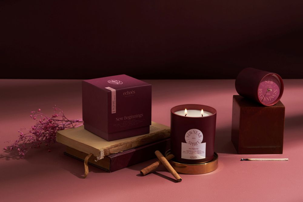 Candles - New Beginnings Candle & Diffuser Collection - ECHOES CANDLE & SCENTS LAB.