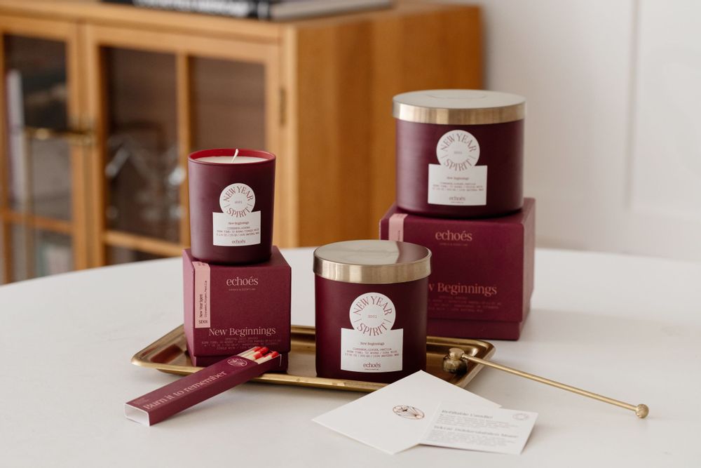 Candles - New Beginnings Candle & Diffuser Collection - ECHOES CANDLE & SCENTS LAB.