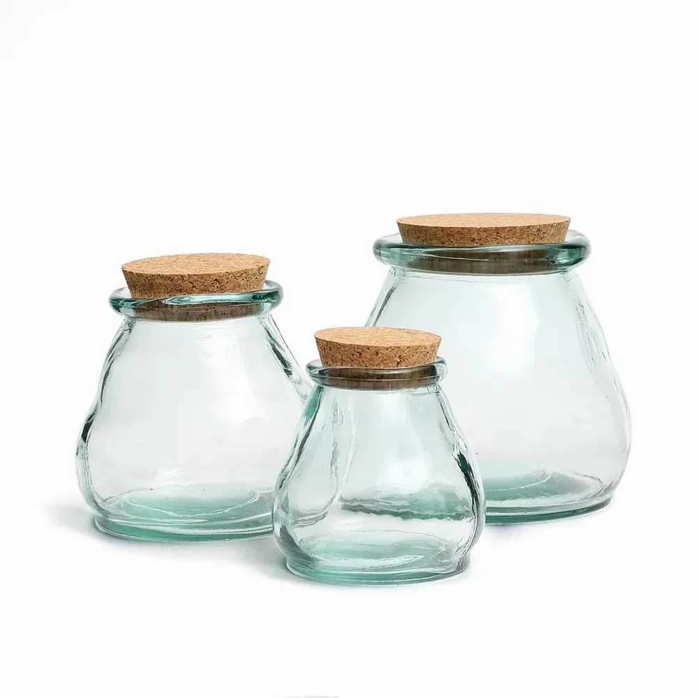 Boîtes de conservation - Le Pot en Verre Belly - Bleu - M - BAZAR BIZAR LIVING