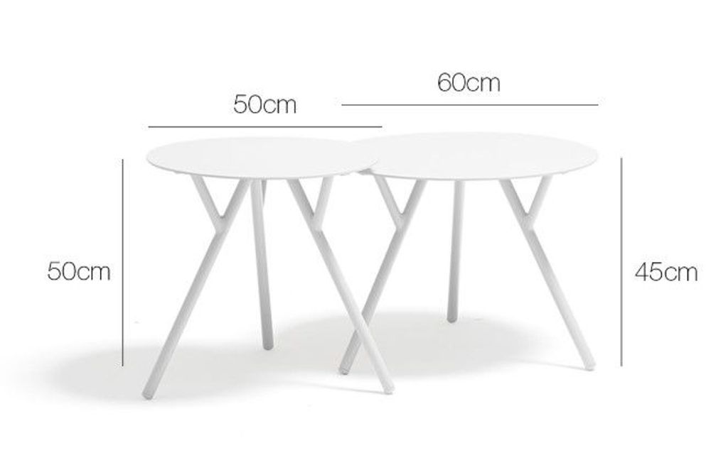Lawn tables - DJ side table (diameter 50 cm) - COUTURE JARDIN