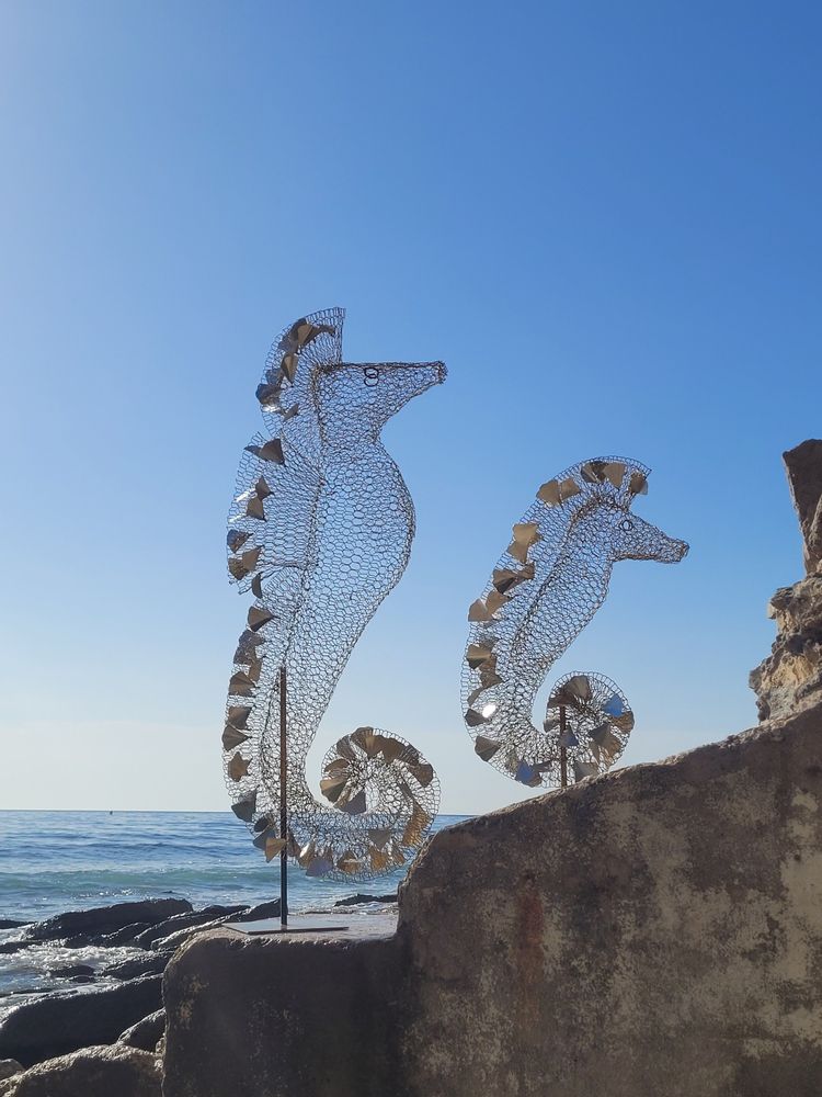 Pièces uniques - Inspiration aquatique- les hippocampes - ODILE MOULIN SCULPTURES