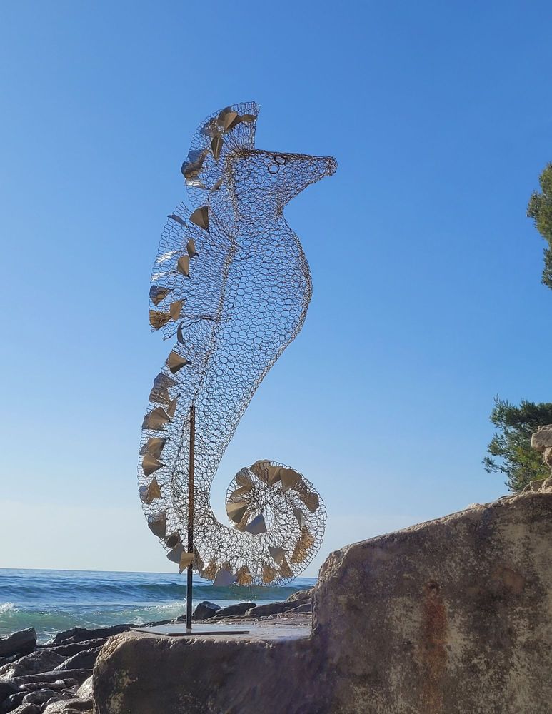 Pièces uniques - Inspiration aquatique- les hippocampes - ODILE MOULIN SCULPTURES