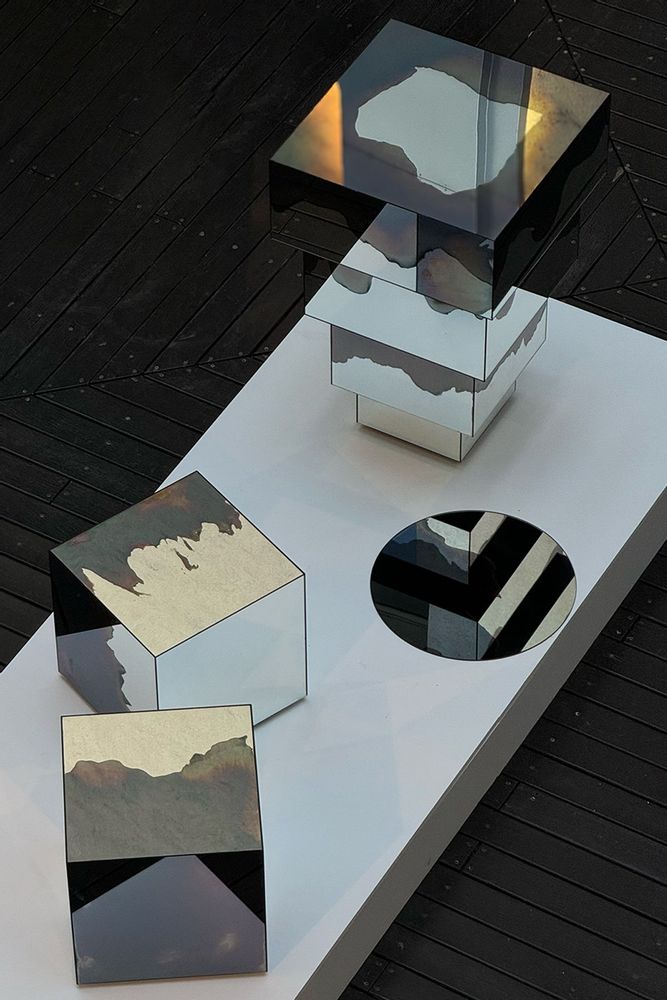 Unique pieces - Ash Matryoshka - Ash Mirror Stools - Ash Table - HOMA