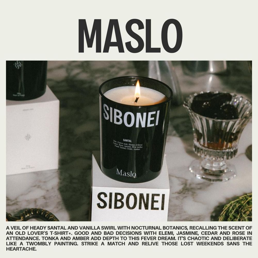Gifts - CANDLE: MASLO (SANTAL) - SIBONEI
