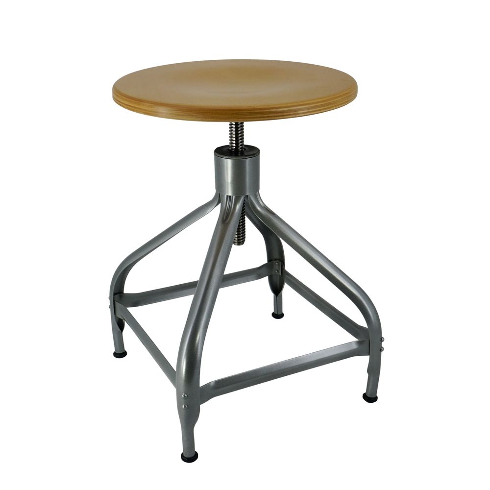 Office seating - Nicolle® “DACTYLO” Adjustable Chair H45/60cm Wood & Metal - NICOLLE CHAISE