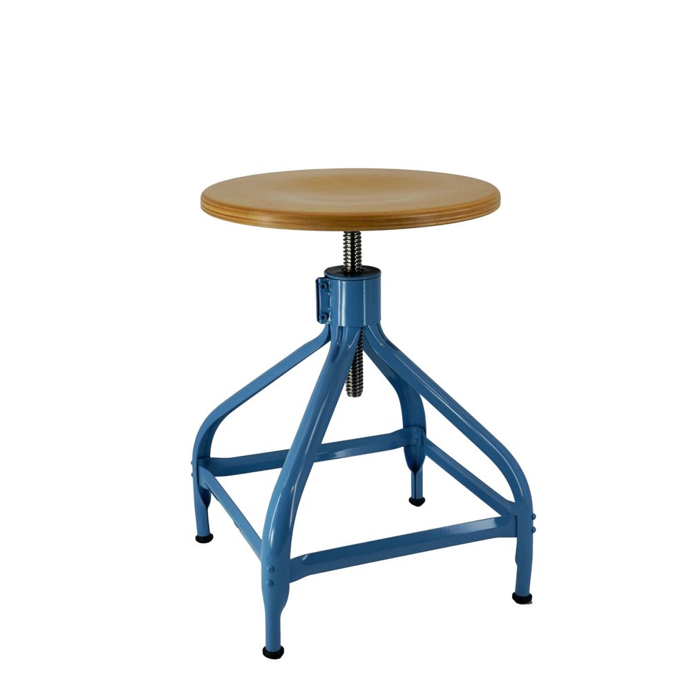 Office seating - Nicolle® “DACTYLO” Adjustable Chair H45/60cm Wood & Metal - NICOLLE CHAISE