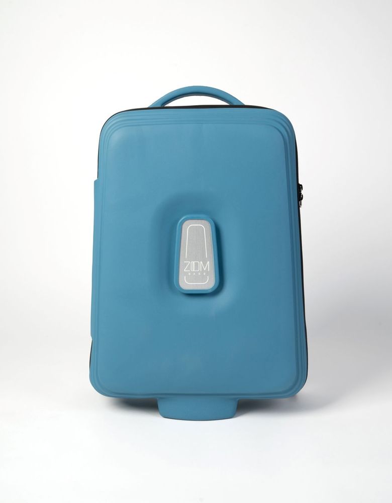 Travel accessories - POP-UP, trolley bags in recycled rubber, color Elba Light Blue - ZOOM BAGS