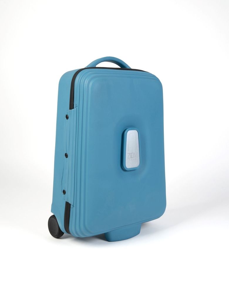 Travel accessories - POP-UP, trolley bags in recycled rubber, color Elba Light Blue - ZOOM BAGS