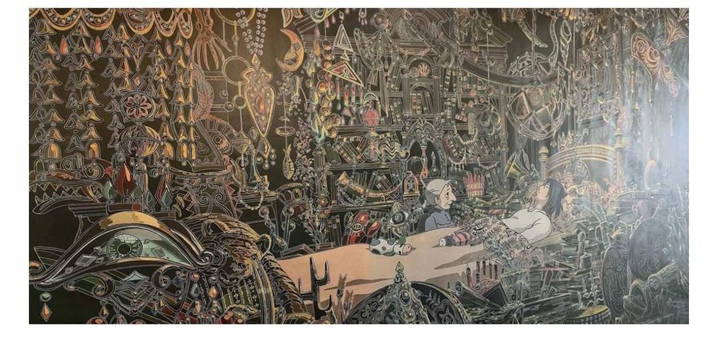 Autres tapis - Maquette de la tapisserie 'Sophie au chevet de Howl' - CITÉ INTERNATIONALE DE LA TAPISSERIE À AUBUSSON