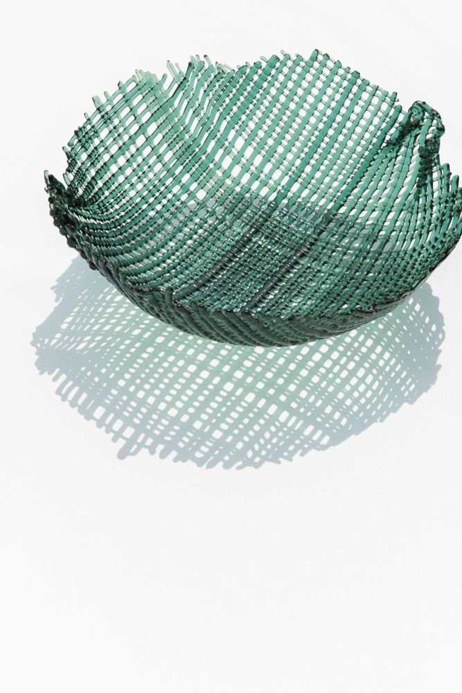 Art glass - Large Mesh bowl - LUCILE VIAUD