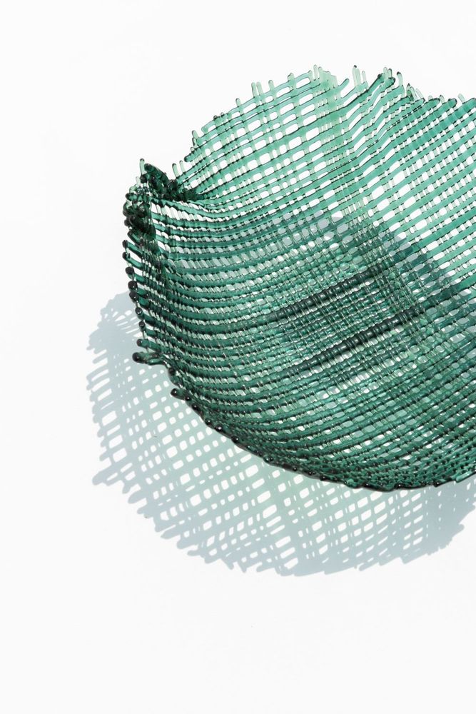 Art glass - Large Mesh bowl - LUCILE VIAUD