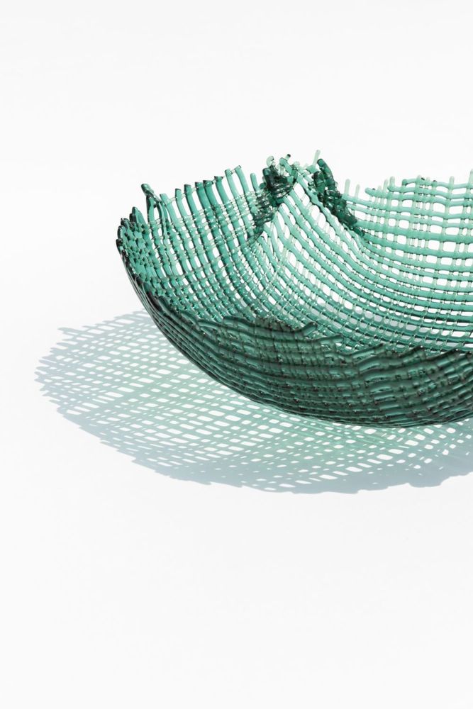 Art glass - Large Mesh bowl - LUCILE VIAUD