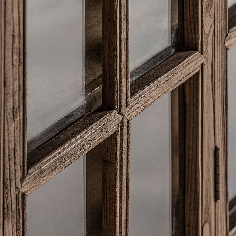 Wardrobe - Showcase in brown elm wood 130x45x175 cm - VICAL
