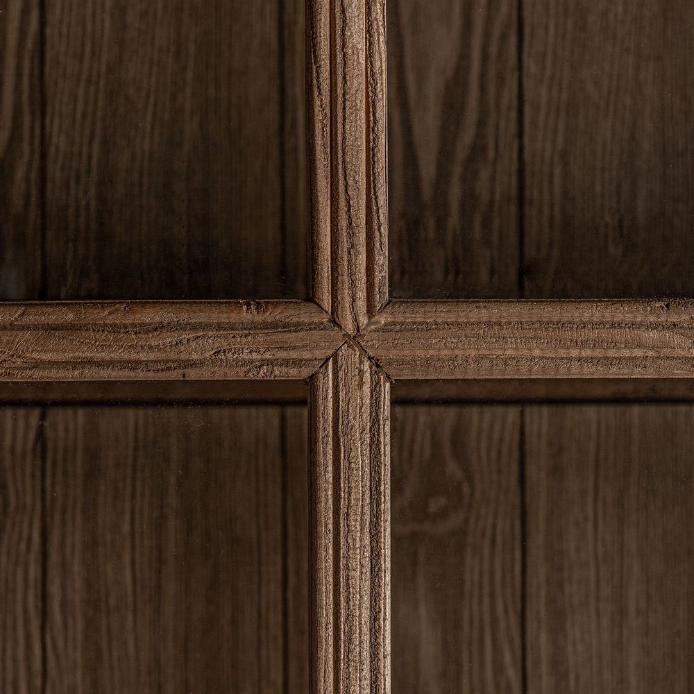 Wardrobe - Showcase in brown elm wood 130x45x175 cm - VICAL