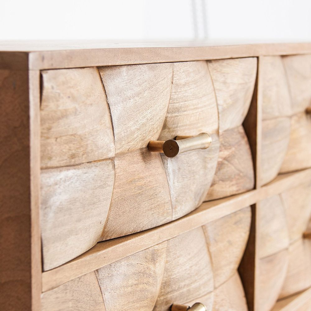 Chests of drawers - Brown iron chest of drawers 120x38x80 cm - VICAL