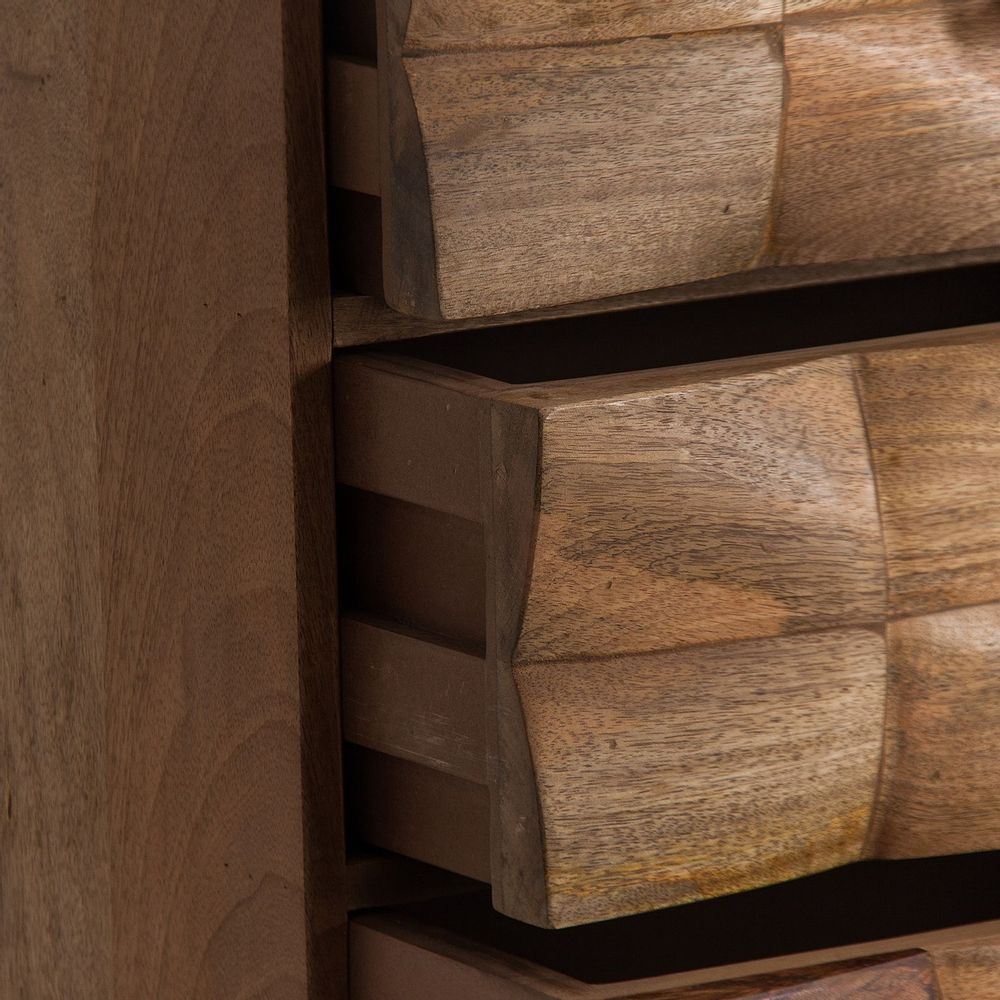 Chests of drawers - Brown iron chest of drawers 120x38x80 cm - VICAL