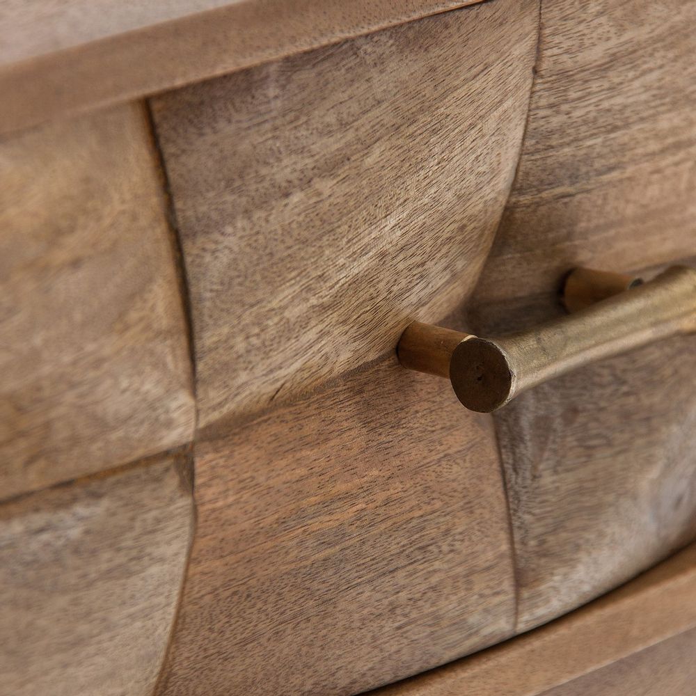 Chests of drawers - Brown iron chest of drawers 120x38x80 cm - VICAL