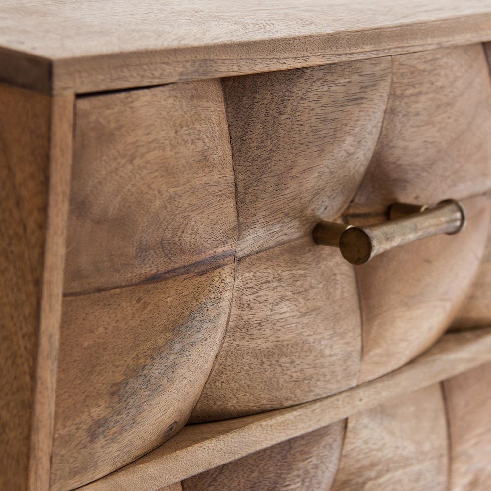 Night tables - Brown iron bedside table 55x38x60 cm - VICAL