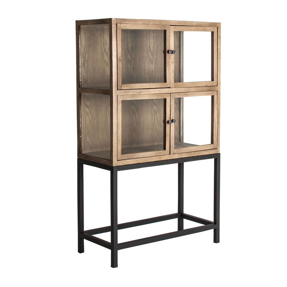 Wardrobe - Modular showcase in brown recycled pine wood 85x40x85 cm - VICAL