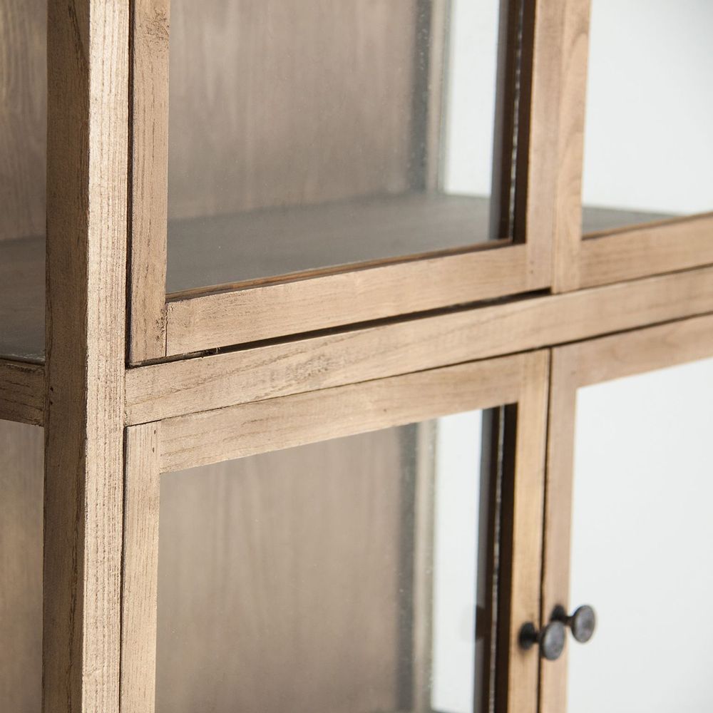 Wardrobe - Modular showcase in brown recycled pine wood 85x40x85 cm - VICAL