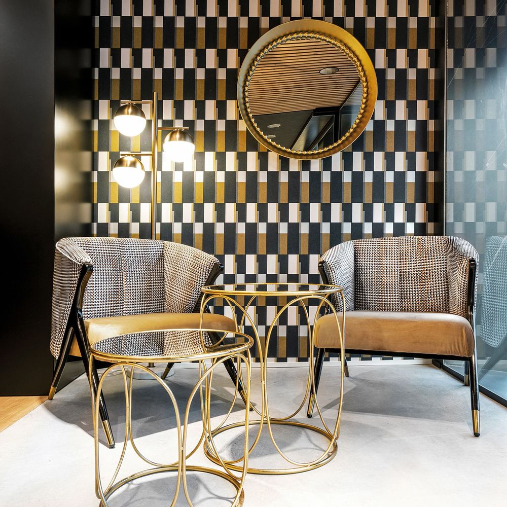 Armchairs - Armchair in ocher pine wood 73x83x80 cm - VICAL