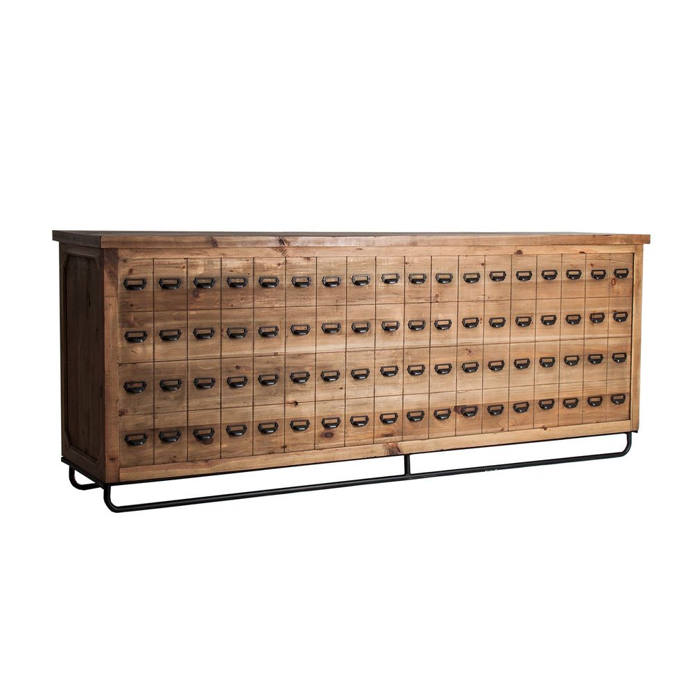 Other tables - Brown recycled pine wood counter 250x73x103 cm - VICAL
