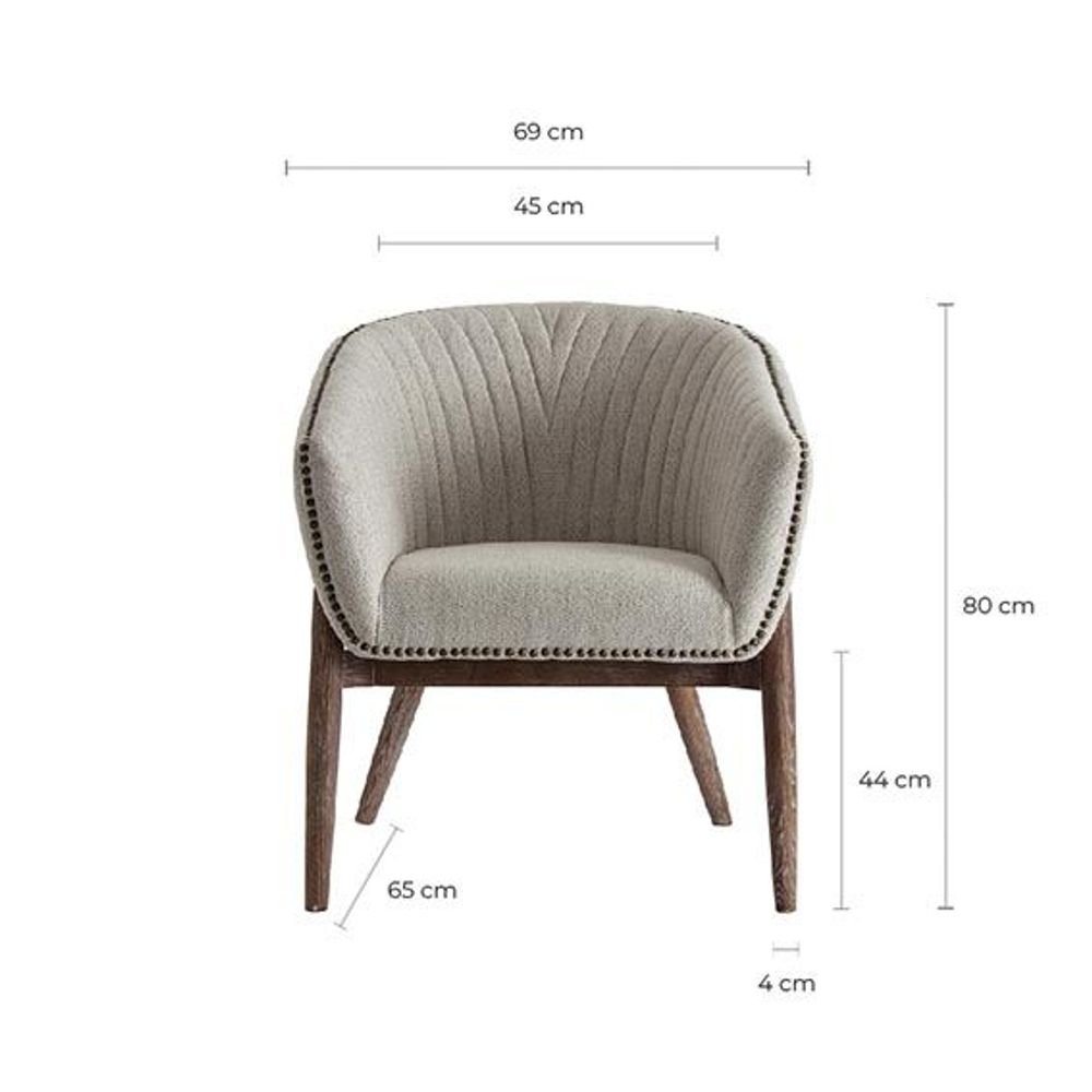 Chaises - Fauteuil en bois de sapin blanc 69x69x79 cm - VICAL