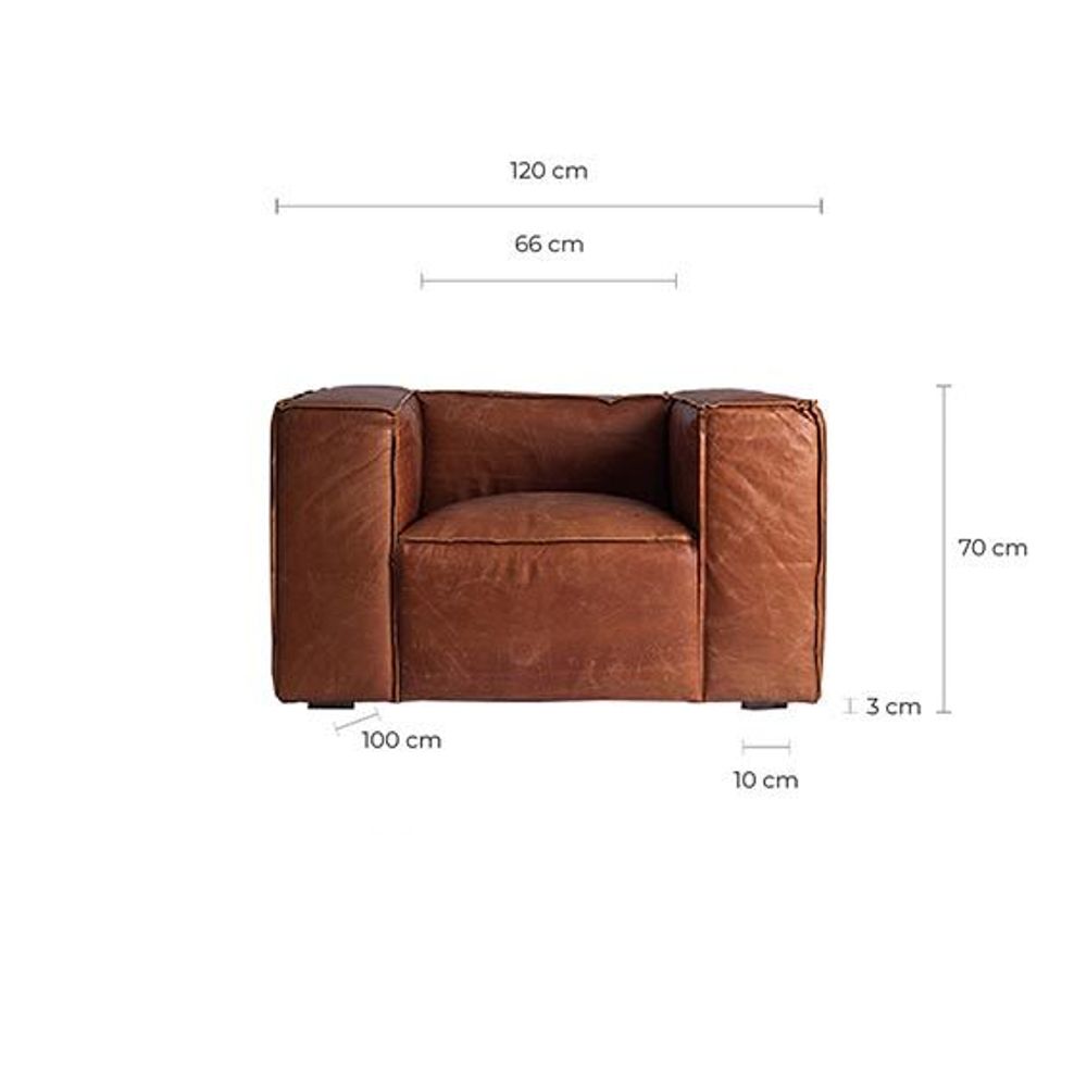 Fauteuils - Fauteuil en bois de sapin marron 118x98x68 cm - VICAL