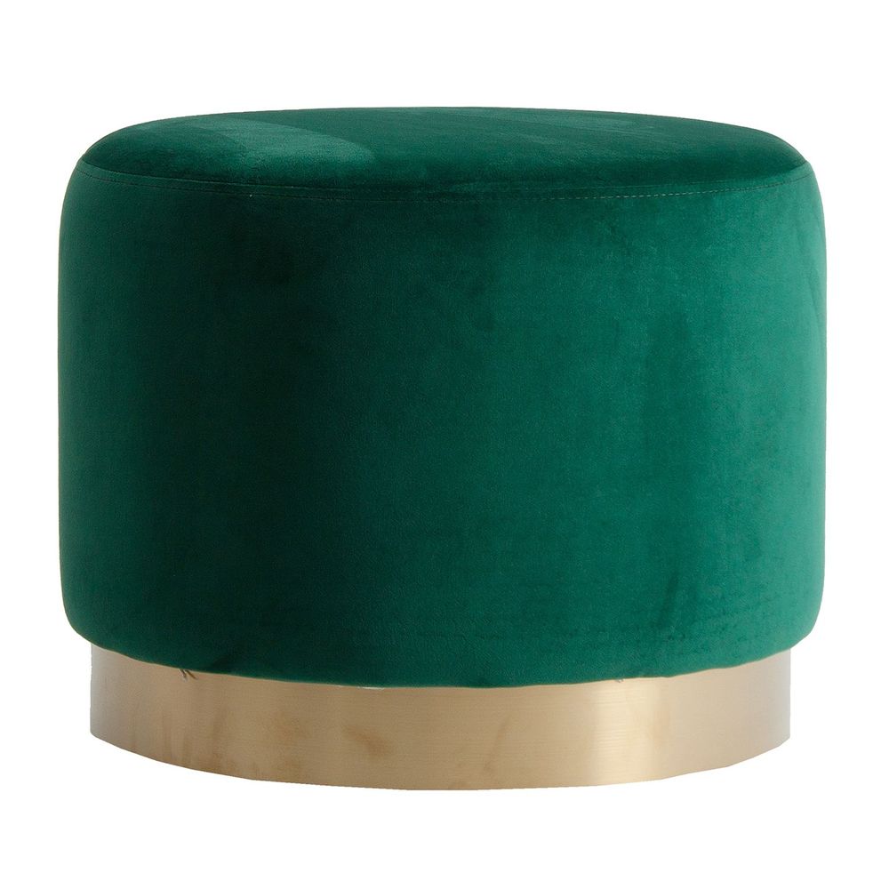 Repose-pieds - Repose- pied en velours vert 51x51x42 cm - VICAL